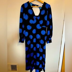 Emma & Michelle Blue Polka Dot Dress NWT